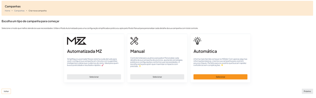 Botão Adicionar Campanha