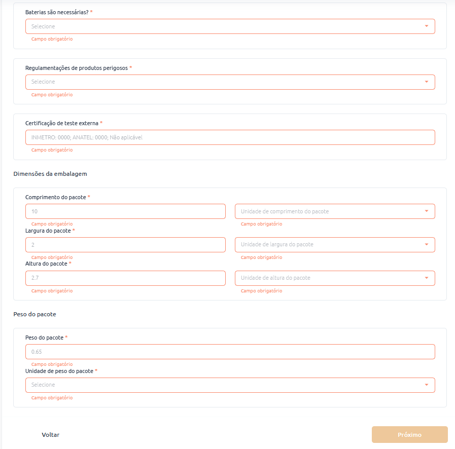 Características do Produto