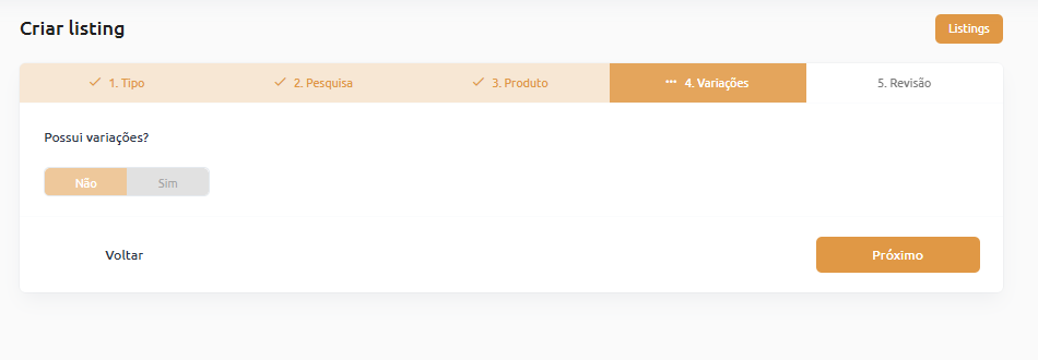Variações do Produto