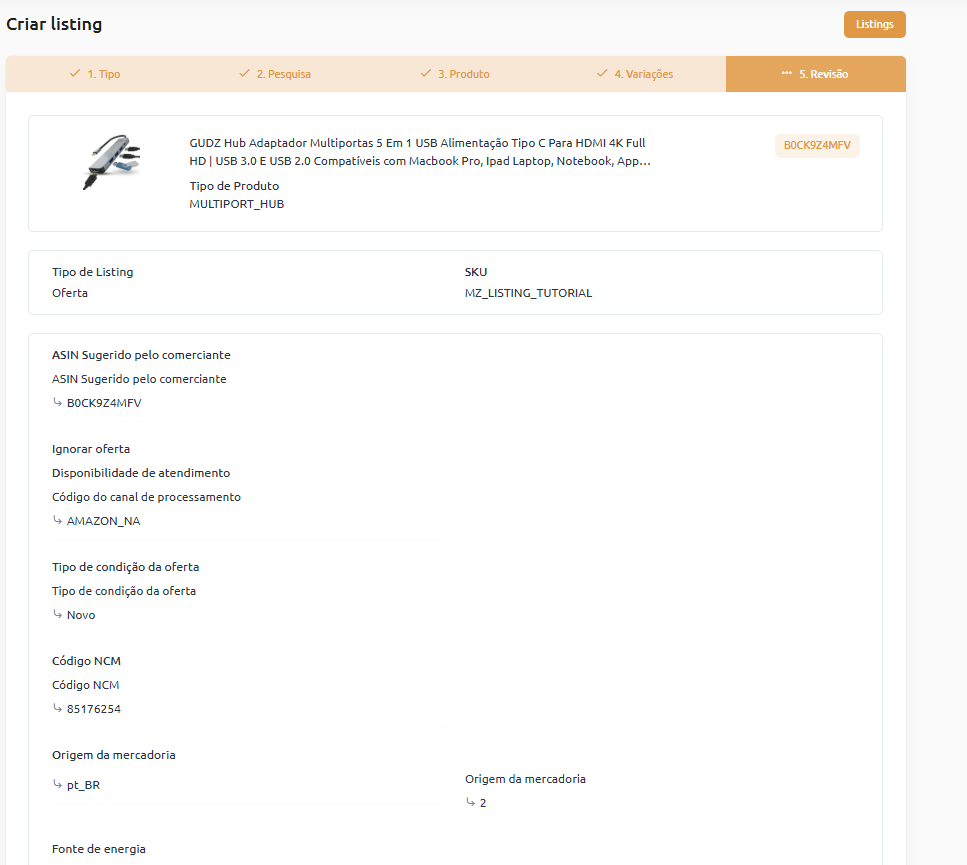 Revisão das Informações