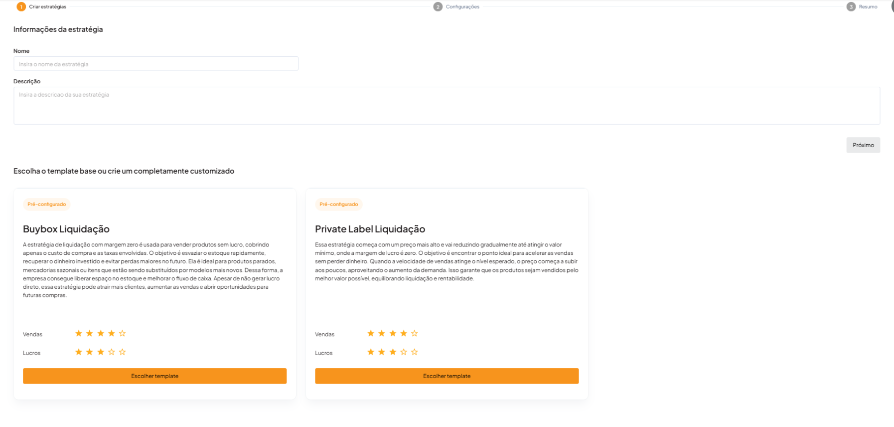 Criação de Estratégia